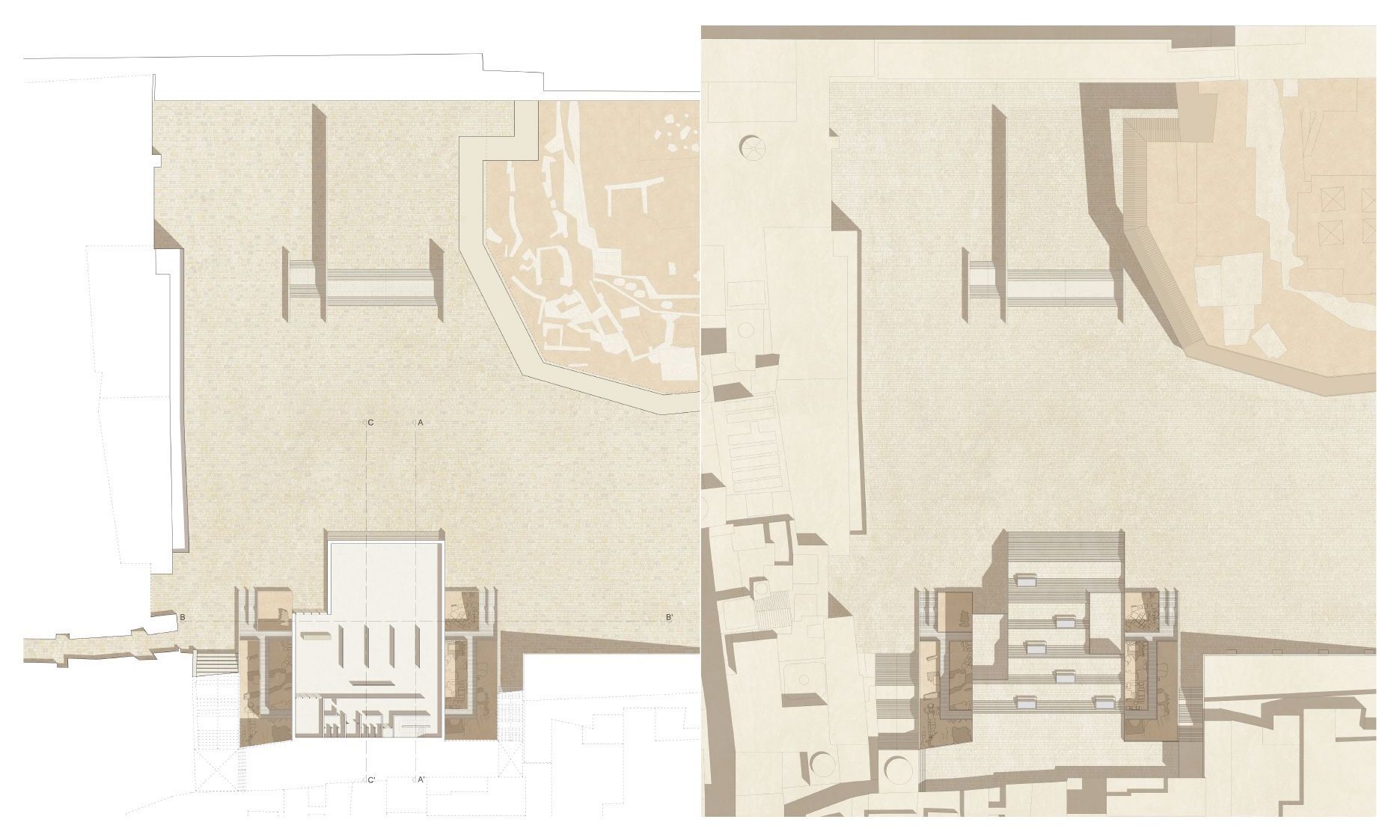 Site plan of the project in the Old City of Jerusalem.